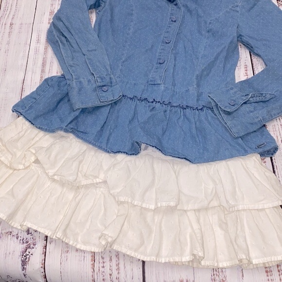 American girl denim ruffle tunic/dress size 8 - Picture 10 of 15